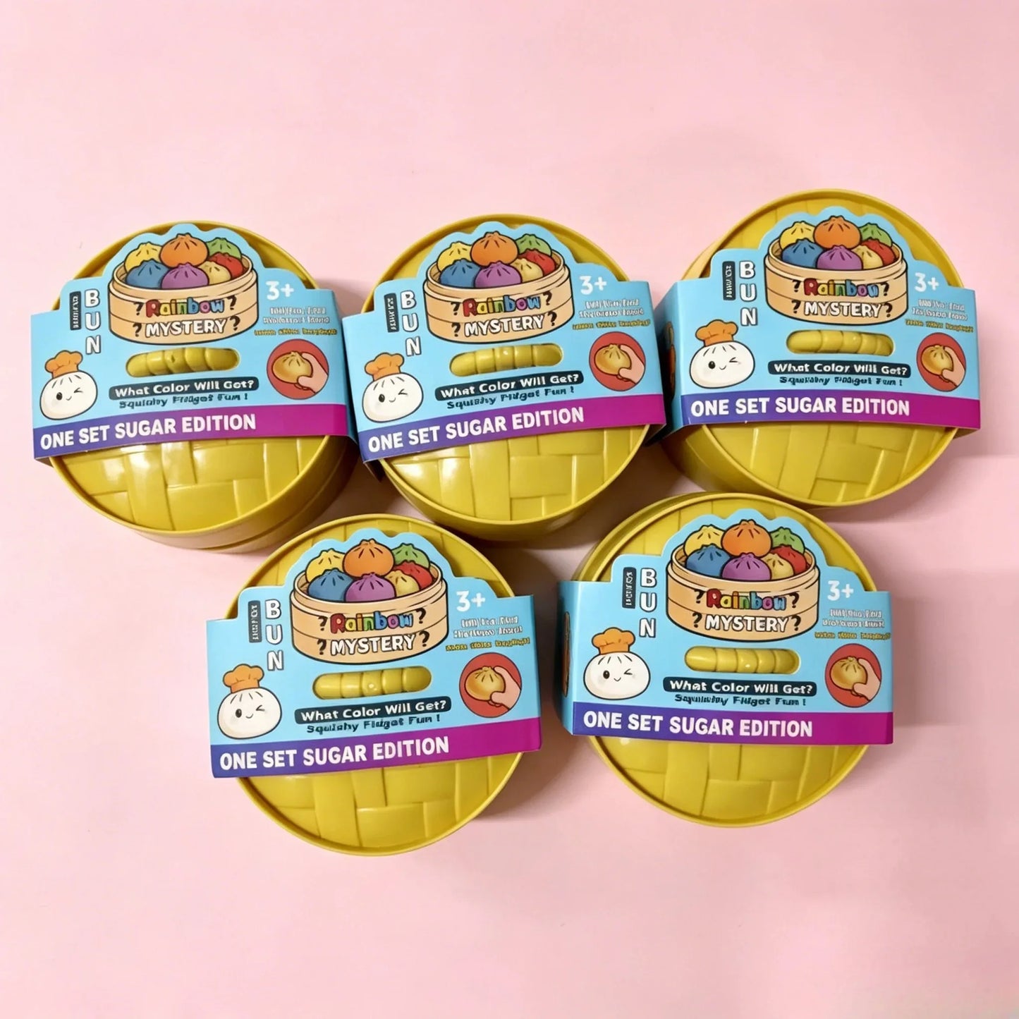 Dumpling Pressure Dumpling Squishies Cute Colorful Bun Toy Slow Rising Stress Relief Fidget Toy for Kids Adults Anti-Anxiety Gif
