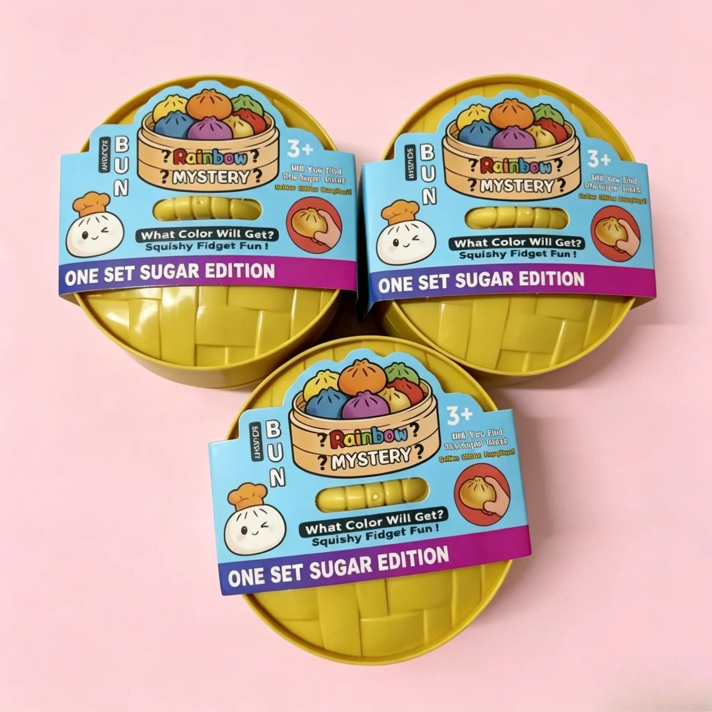 Dumpling Pressure Dumpling Squishies Cute Colorful Bun Toy Slow Rising Stress Relief Fidget Toy for Kids Adults Anti-Anxiety Gif