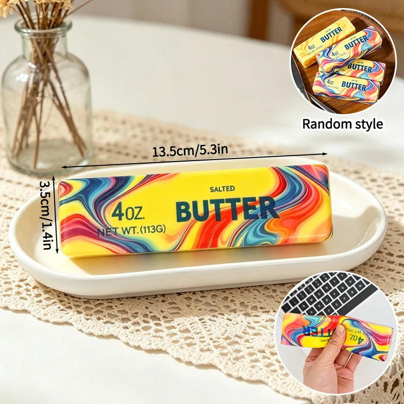 Cheese Squishy Ornament Butter Squishy Squishy Dumpling Anti Gifts Sensory Fidget Ornament Slow Rebound Relef Butter Squishy