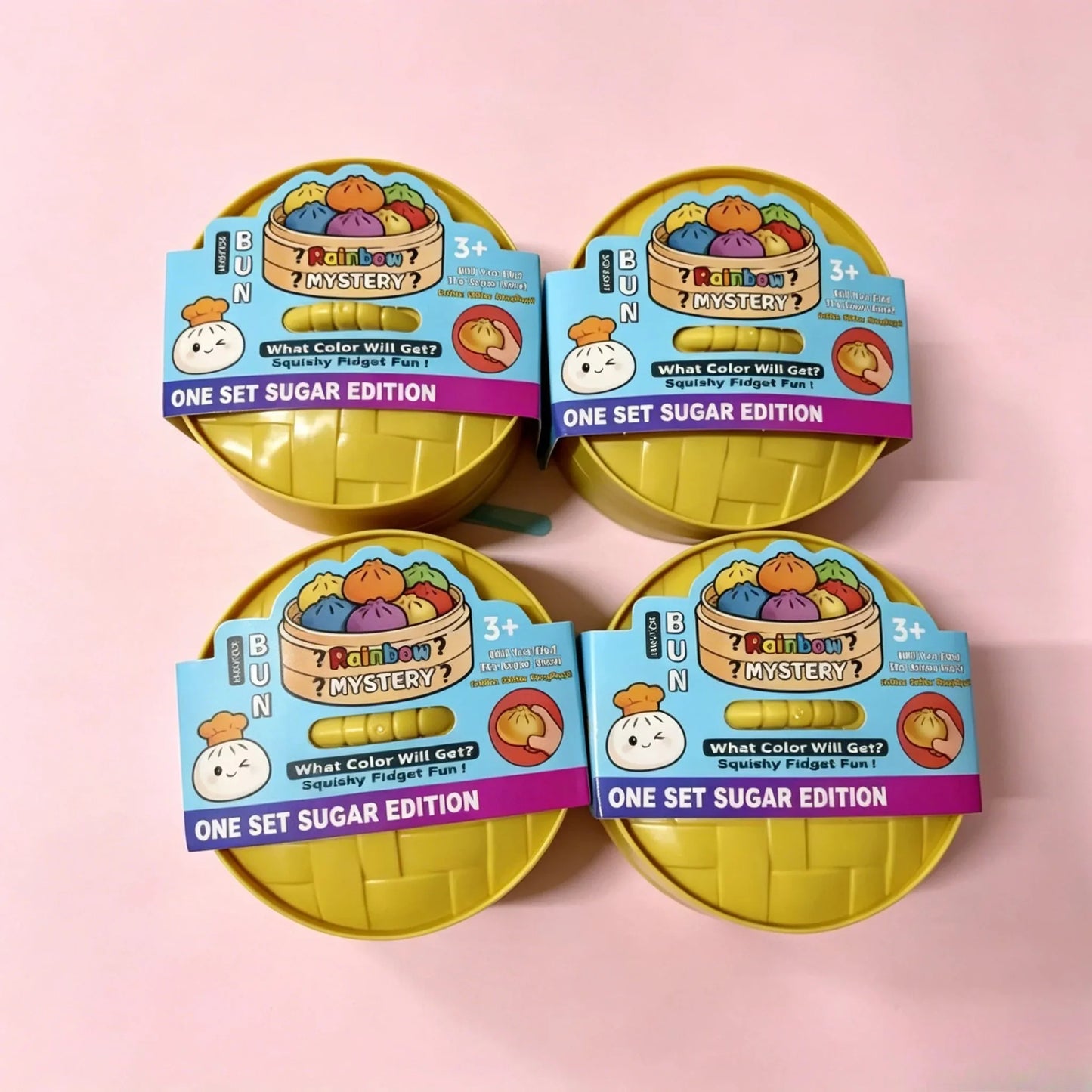 Dumpling Pressure Dumpling Squishies Cute Colorful Bun Toy Slow Rising Stress Relief Fidget Toy for Kids Adults Anti-Anxiety Gif